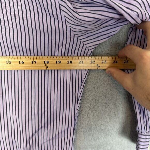 S David Donahue Shirt Men's‎ 15.5 32/33 Purple Long Sleeve Button Up Dress - Picture 6 of 9